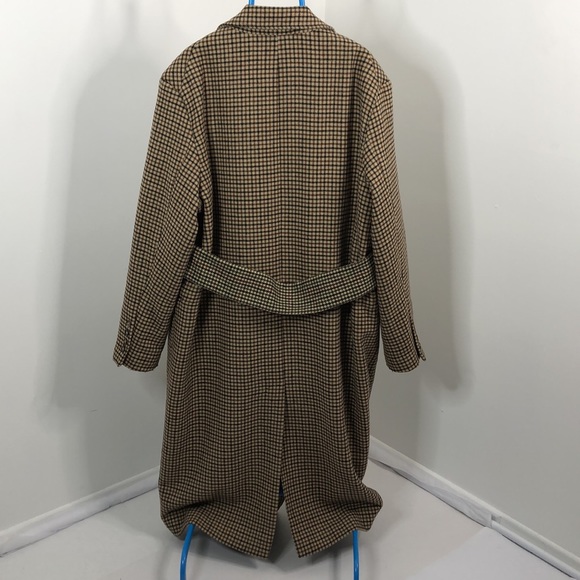 ASOS Check Double Breasted Dad Long Coat - Picture 2 of 11